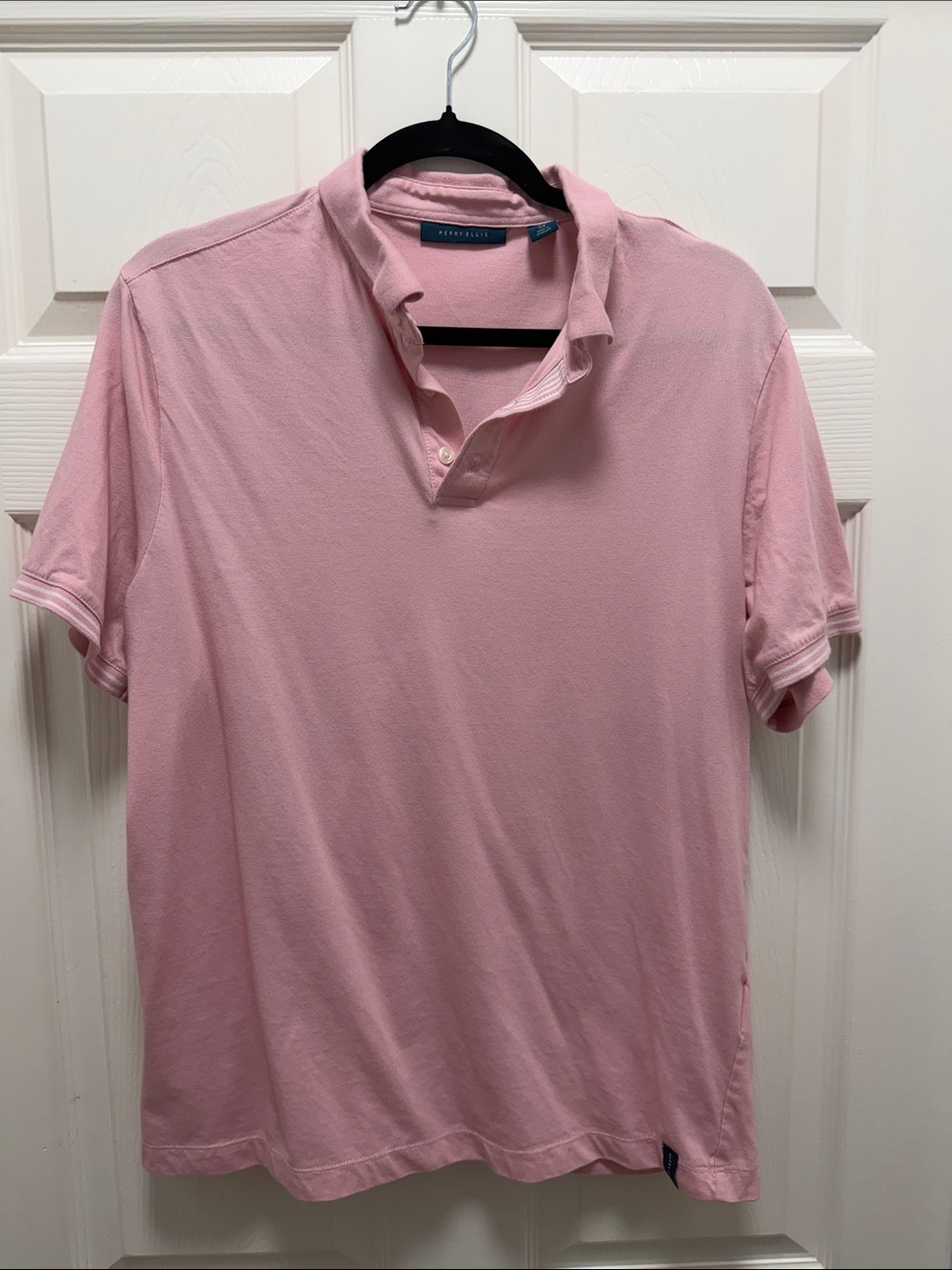 Perry Ellis Men's Light Pink Polo Shirt